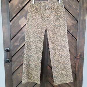 American Eagle Outfitters Leopard Print Wide Leg Jeans 2